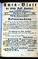 f Amtsblatt Ausgabe von 1866 copyright Stadt Frankfurt Rainer Rueffer