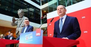 kpm Olav Scholz verkundet das Ergebnis der Mitgliederbefragung zum Koalitionsvertrag