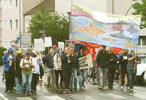 kpm Mieter im Stadtteil Gallus protestieren gegen Verdrangung