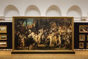 Raumansicht Der Einzug Karls der V. in Antwerpen H. Makart Foto F. Dott