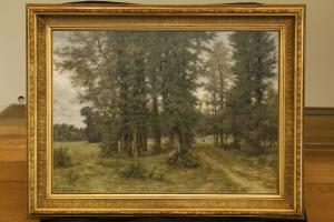 Burnitz Karl Peter Motiv aus dem Frankfurter Stadtwald Tafelbild Oel auf Leinwand Copyright HMF Uwe Dettmar
