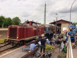 Bad Nauheim Alter Bahnhof Nord der Butzbach Licher Tatort Im Schmerz geboren Dreharbeiten Bad Nauheim