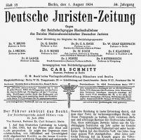 Deutsche Juristen Zeitung vom 1.8.1934