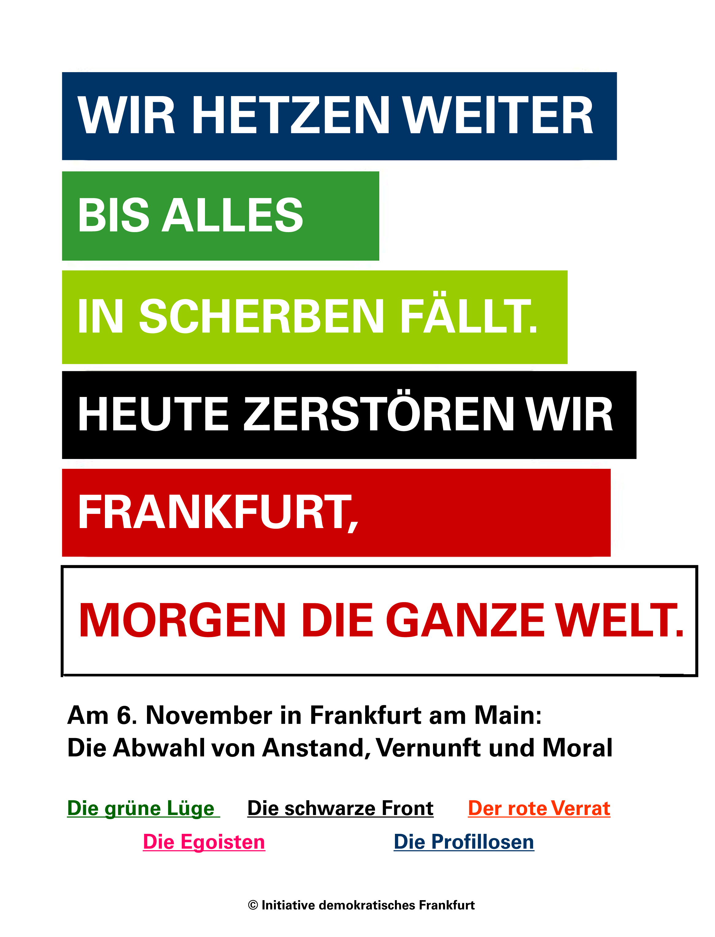 Wir hetzen weiter