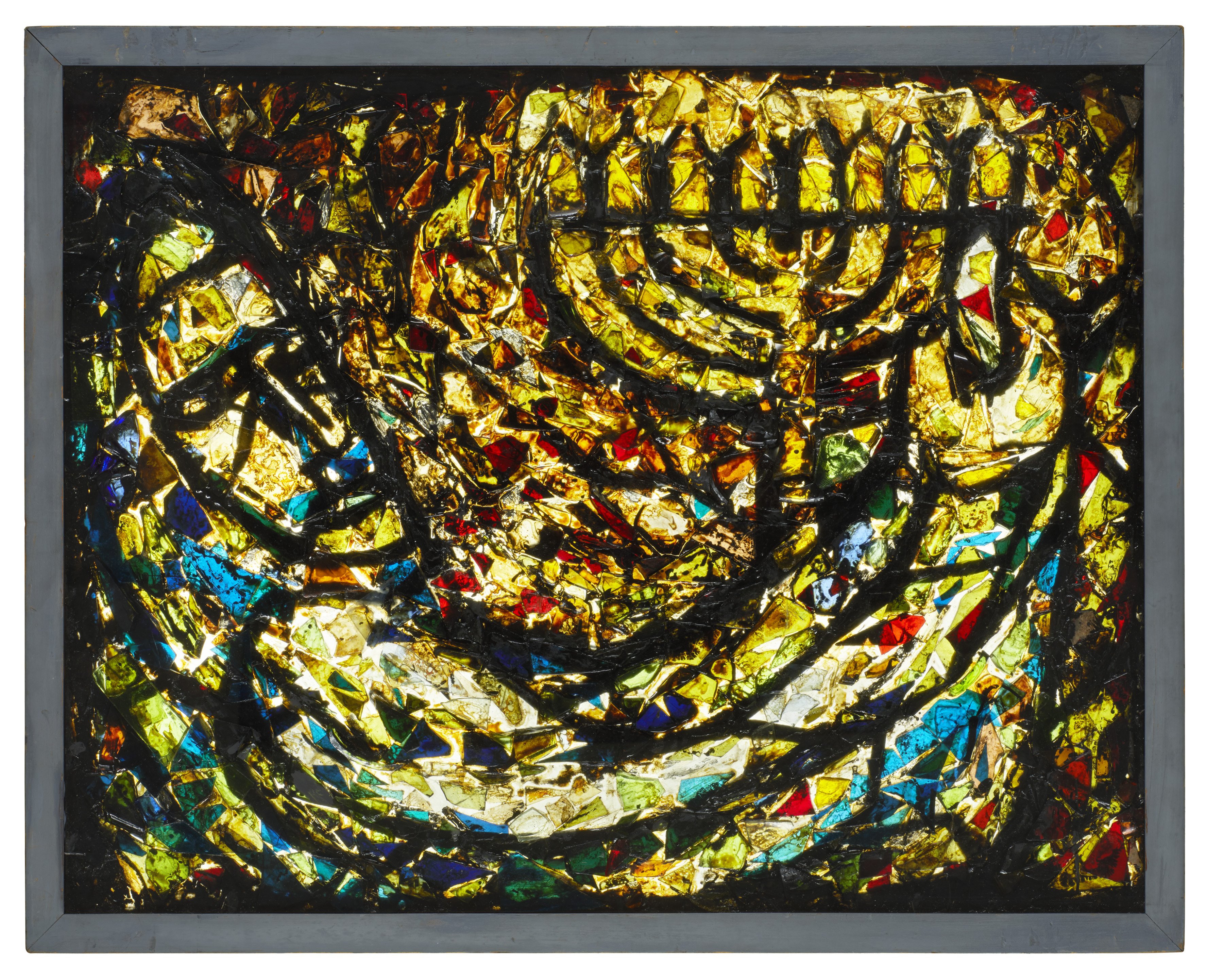 Mosaik Anzuenden der Chanukka Lichter Juedisches Museum Frankfurt