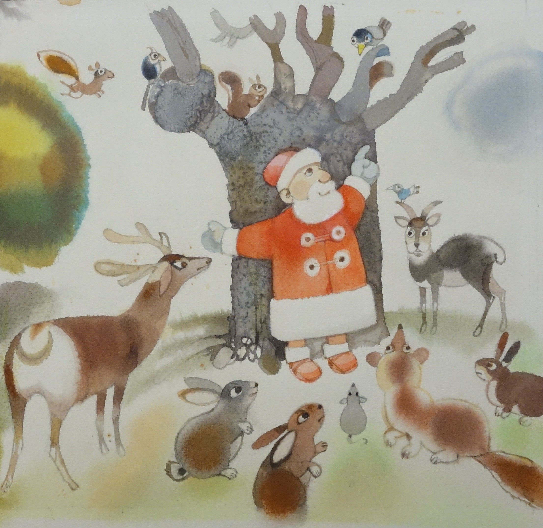 Gantschev Weihnachtsmann mit Tieren