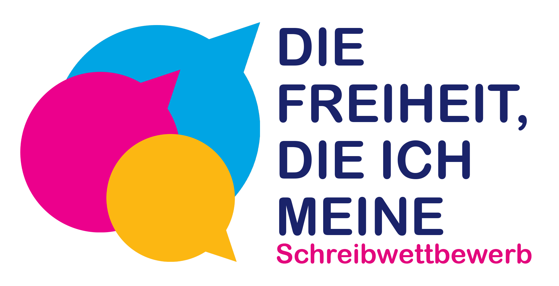 Logo 1 mit Schrift blau magenta